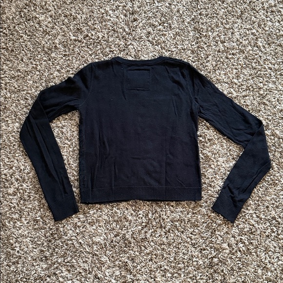 Abercrombie Kids Navy Front Lace Sweater Girls Large - Picture 4 of 4